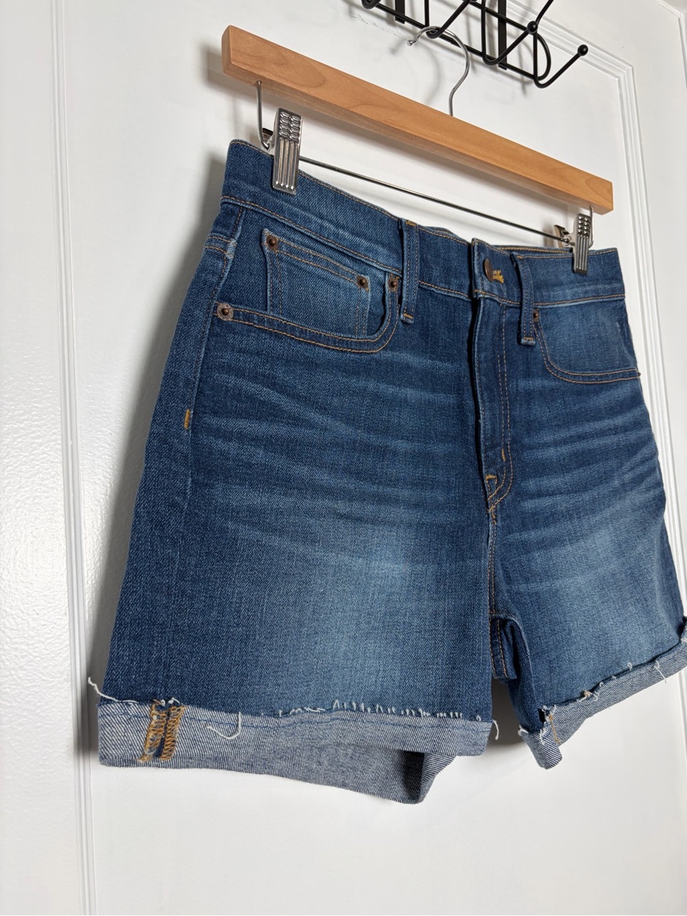 J Crew Classic Denim Jean Short in Dark Pacific Blue Wash - Picture 14 of 16